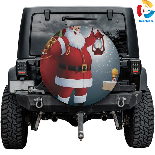 Merry Christmas 2024 Santa Decor Spare Tire Cover – Premium Waterproof UV Resistant Protector