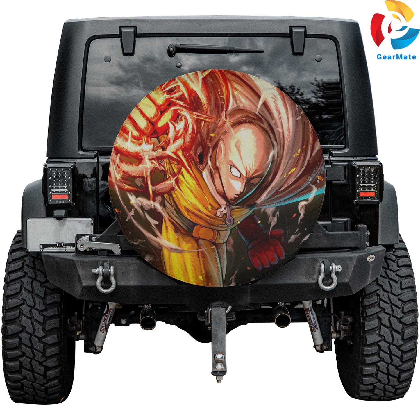 One Punch Man FanArt Spare Tire Cover – Premium Waterproof UV-Resistant Protector