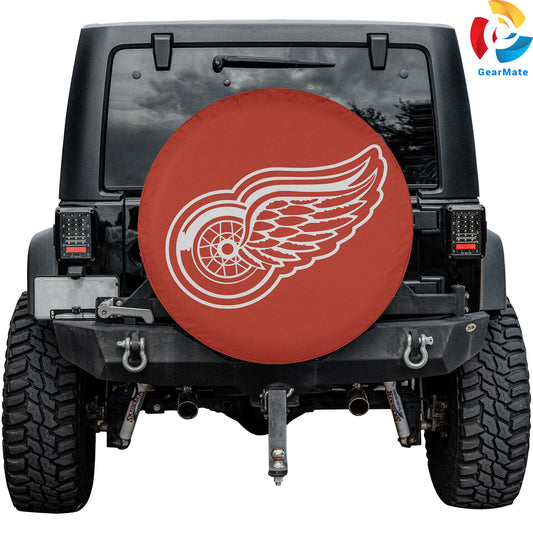 Detroit Red Wings Hookey Season Spare Tire Cover – Premium Waterproof UV-Resistant Protector