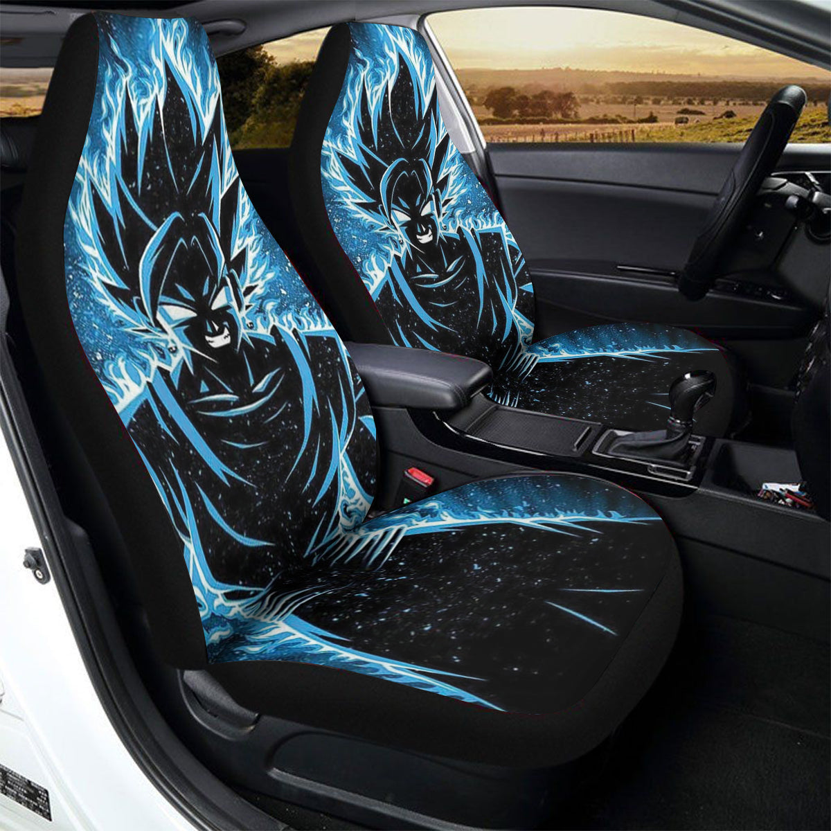 Goku Dragon Balls HD Seat Covers – High Quality Graphic and Polar Fleece Protector Set