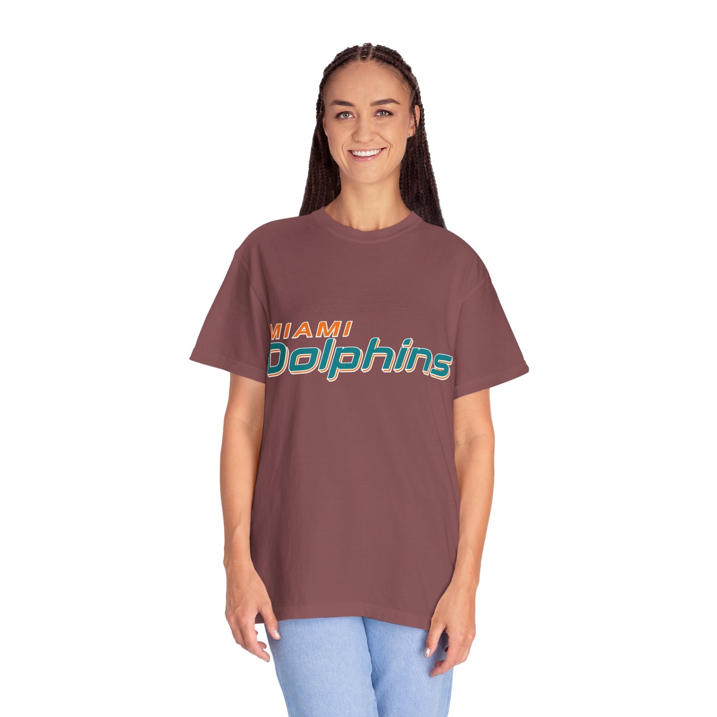 Miami Dolphins Garment-Dyed T-Shirt – Premium Cotton Tee for Customization