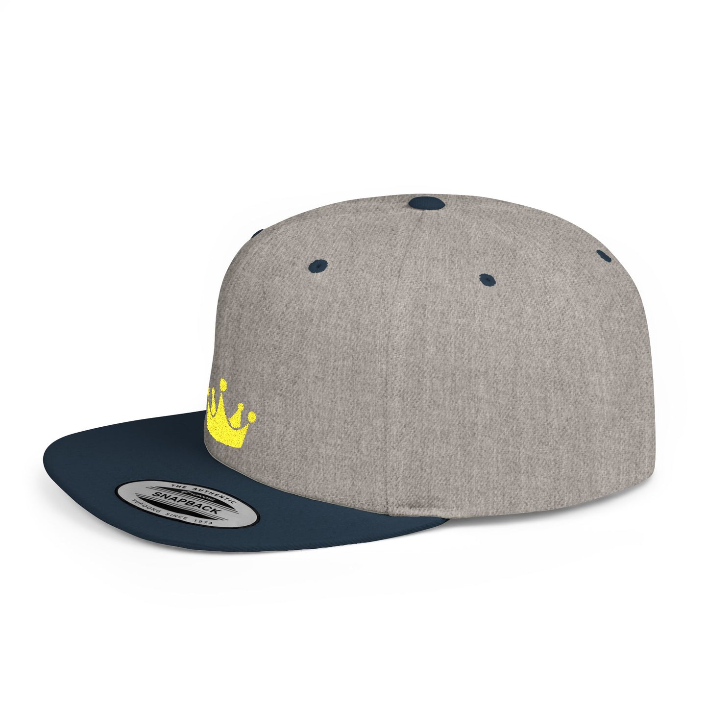 Icons Embroidered Crown Flat Bill Snapback – Lightweight, Custom Fit, Premium Quality
