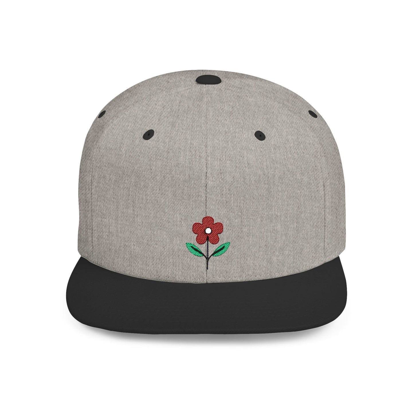 Icons Embroidered Flower 2 Flat Bill Snapback – Lightweight, Custom Fit, Premium Quality