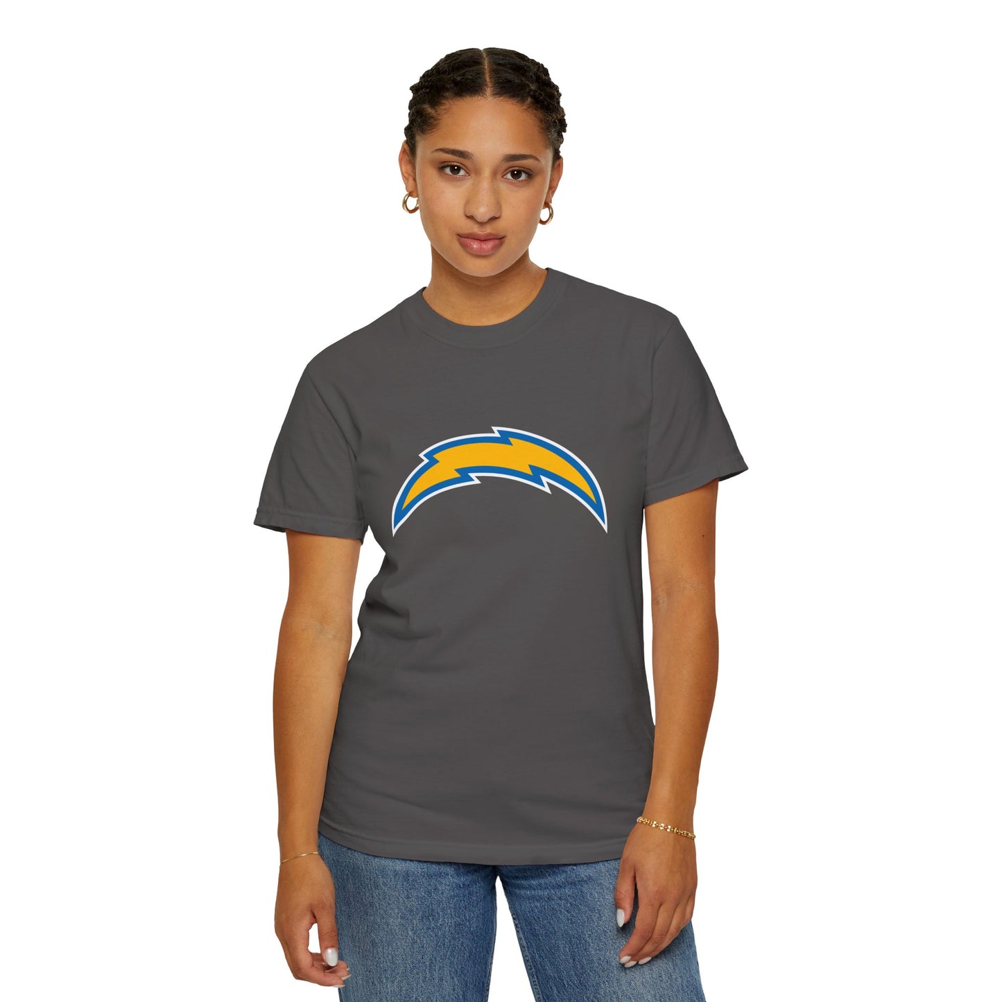 Los Angeles Chargers Team Merch Garment-Dyed T-Shirt – Premium Cotton Tee for Customization