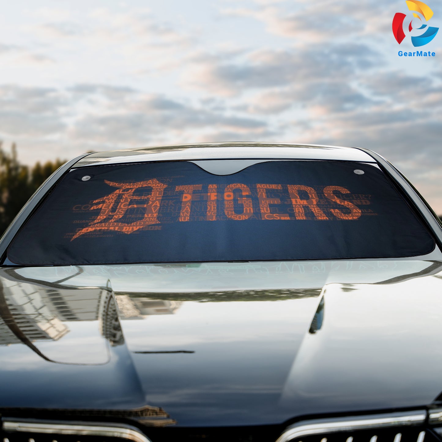 Detroit Tigers MLB Baseball Game Day Ready Reflective Car Sunshade – Premium Heat & UV Protection, Universal Fit