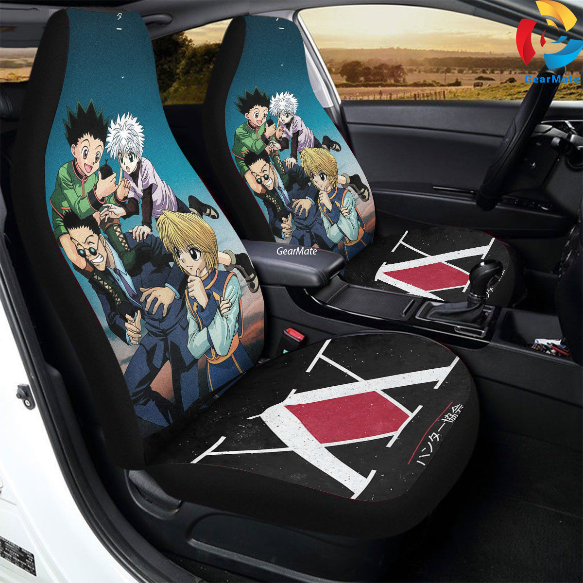 Hunter X Hunter Friends Car Seat Covers – High Quality Graphic and Polar Fleece Protector Set