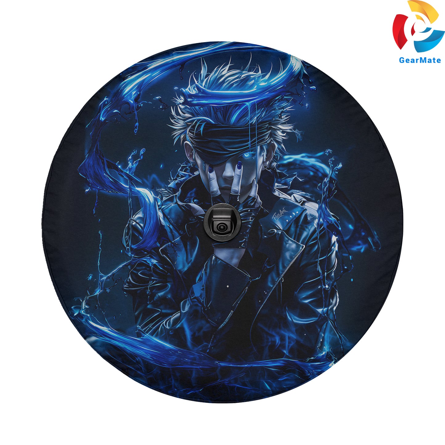 Satoru Gojo Jujutsu Anime Spare Tire Cover – Premium Waterproof UV Resistant Protector