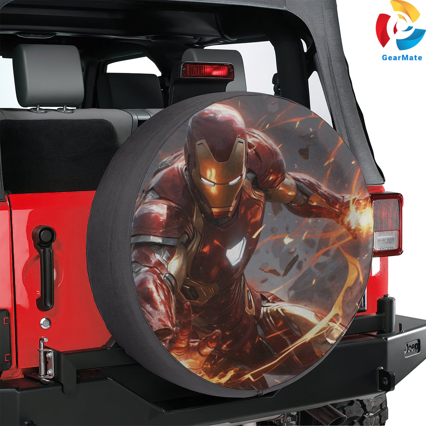 Iron Man Spare Tire Cover – Premium Waterproof UV Resistant Protector