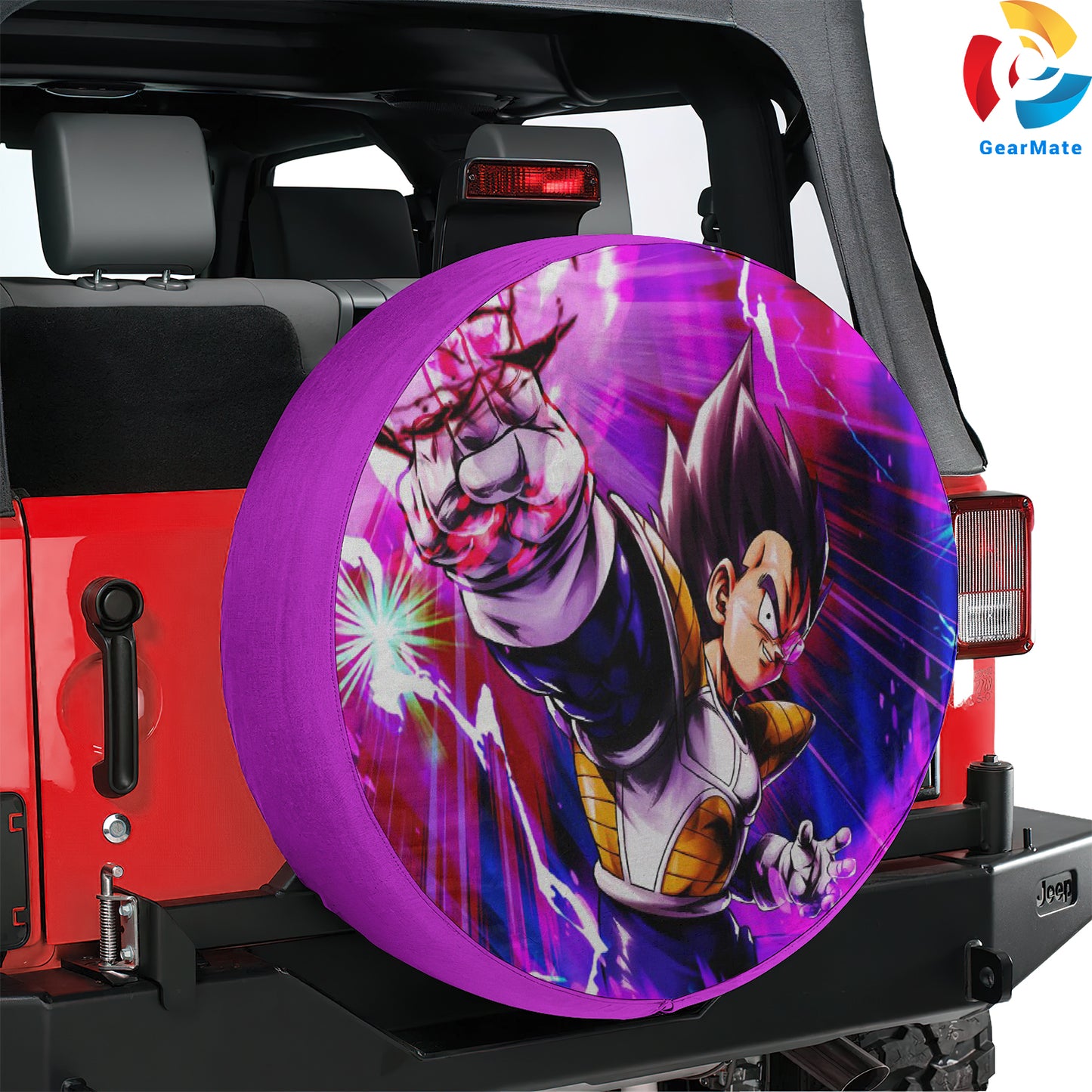 Ultra Vegeta Dragon Ball Legends Spare Tire Cover – Premium Waterproof UV-Resistant Protector