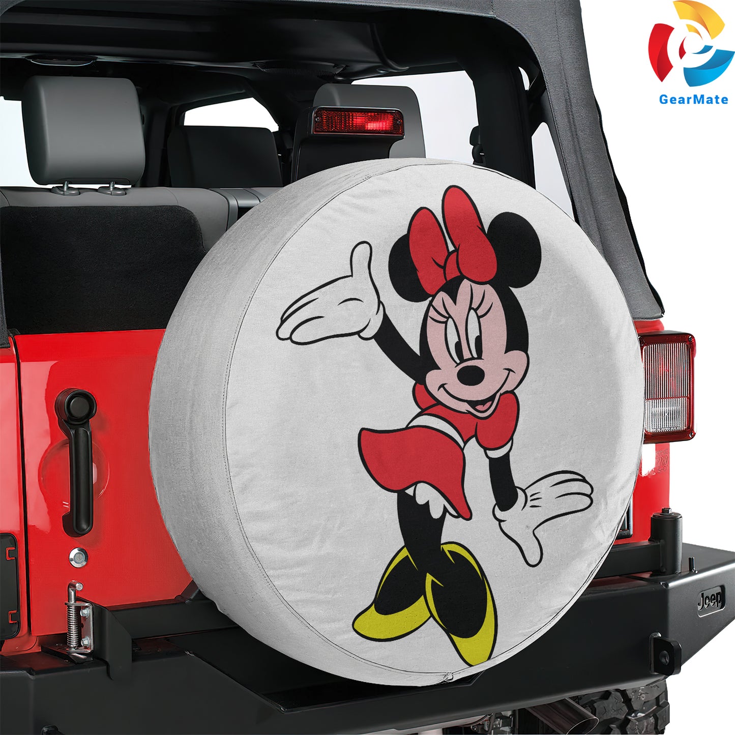 Minnie Mouse Red Dress Spare Tire Cover – Premium Waterproof UV Resistant Protector