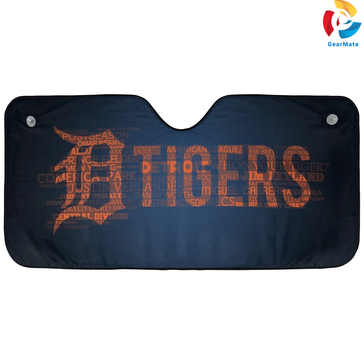 Detroit Tigers MLB Baseball Game Day Ready Reflective Car Sunshade – Premium Heat & UV Protection, Universal Fit