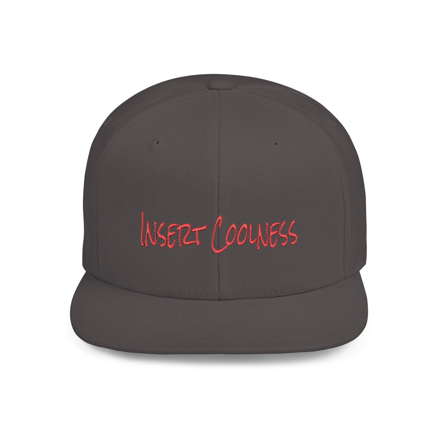 Text Insert Coolness Flat Bill Snapback – Lightweight, Custom Fit, Premium Quality