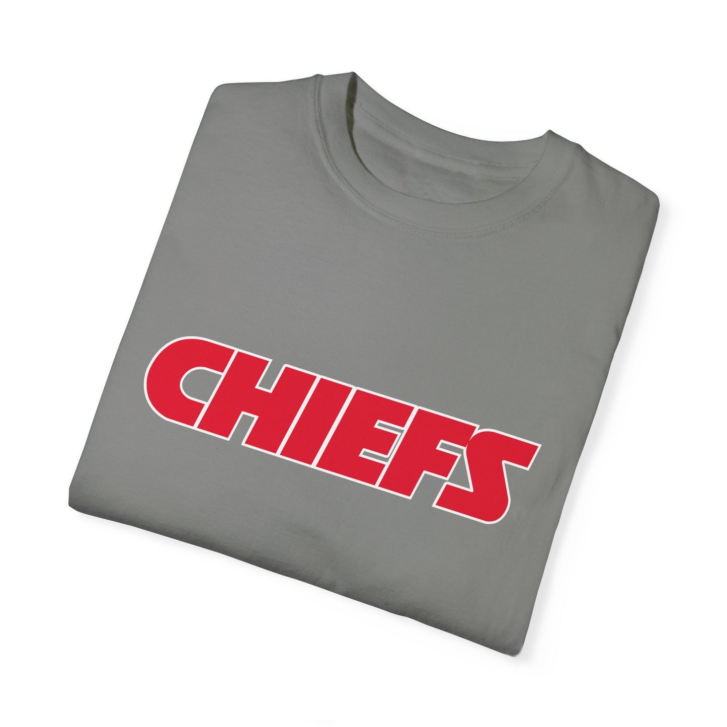 Kansas City Chiefs Team Merch Garment-Dyed T-Shirt – Premium Cotton Tee for Customization