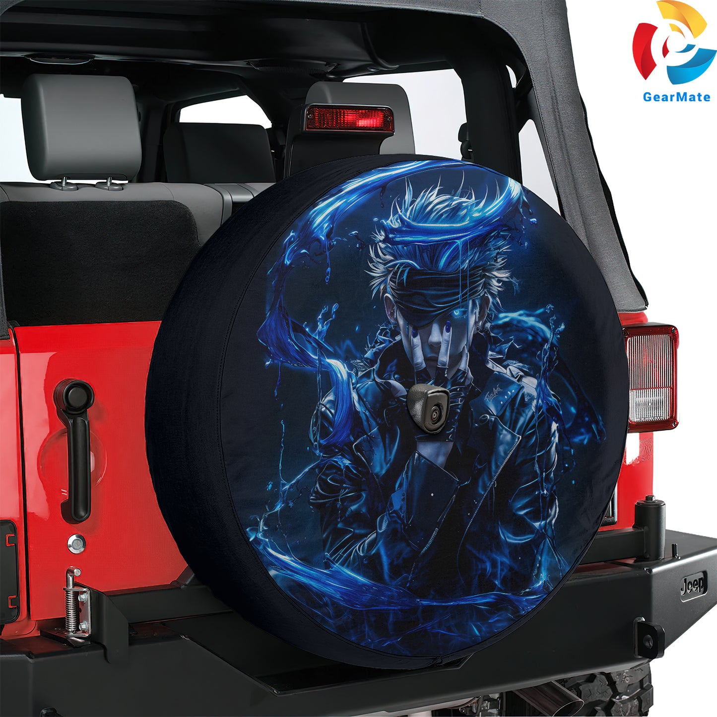Satoru Gojo Jujutsu Anime Spare Tire Cover – Premium Waterproof UV Resistant Protector