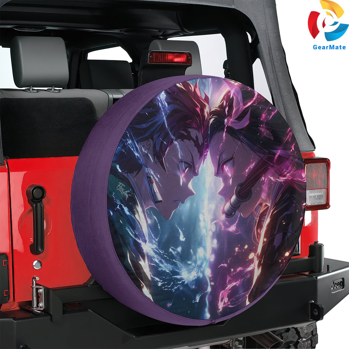 Demon Slayer Kimetsu No Yaiba Spare Tire Cover – Premium Waterproof UV Resistant Protector