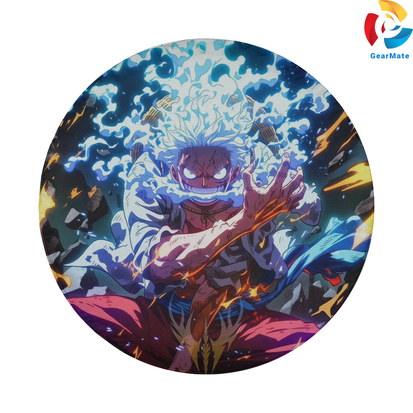 One Piece Luffy Gear 5 Never Give Up Spare Tire Cover – Premium Waterproof UV-Resistant Protector