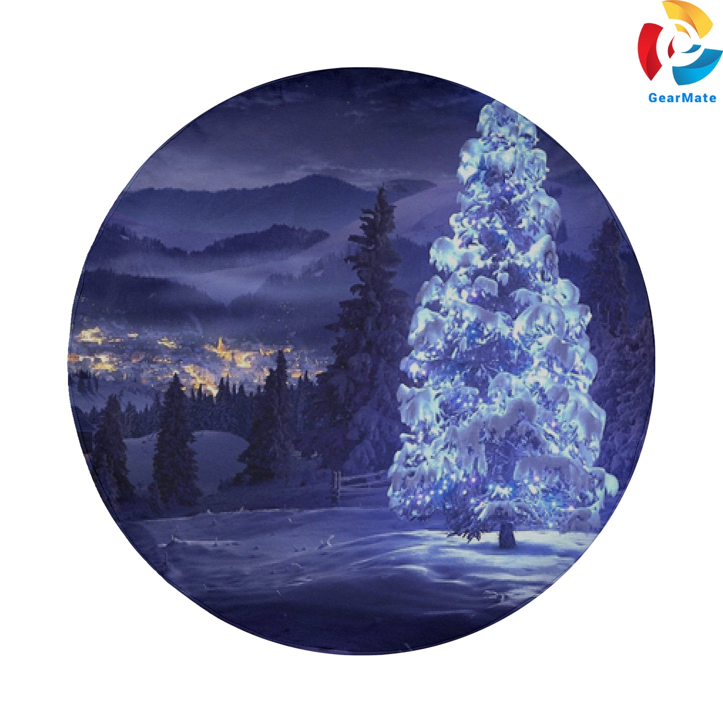 Merry Christmas 2024 Bright Christmas Tree Spare Tire Cover – Premium Waterproof UV Resistant Protector