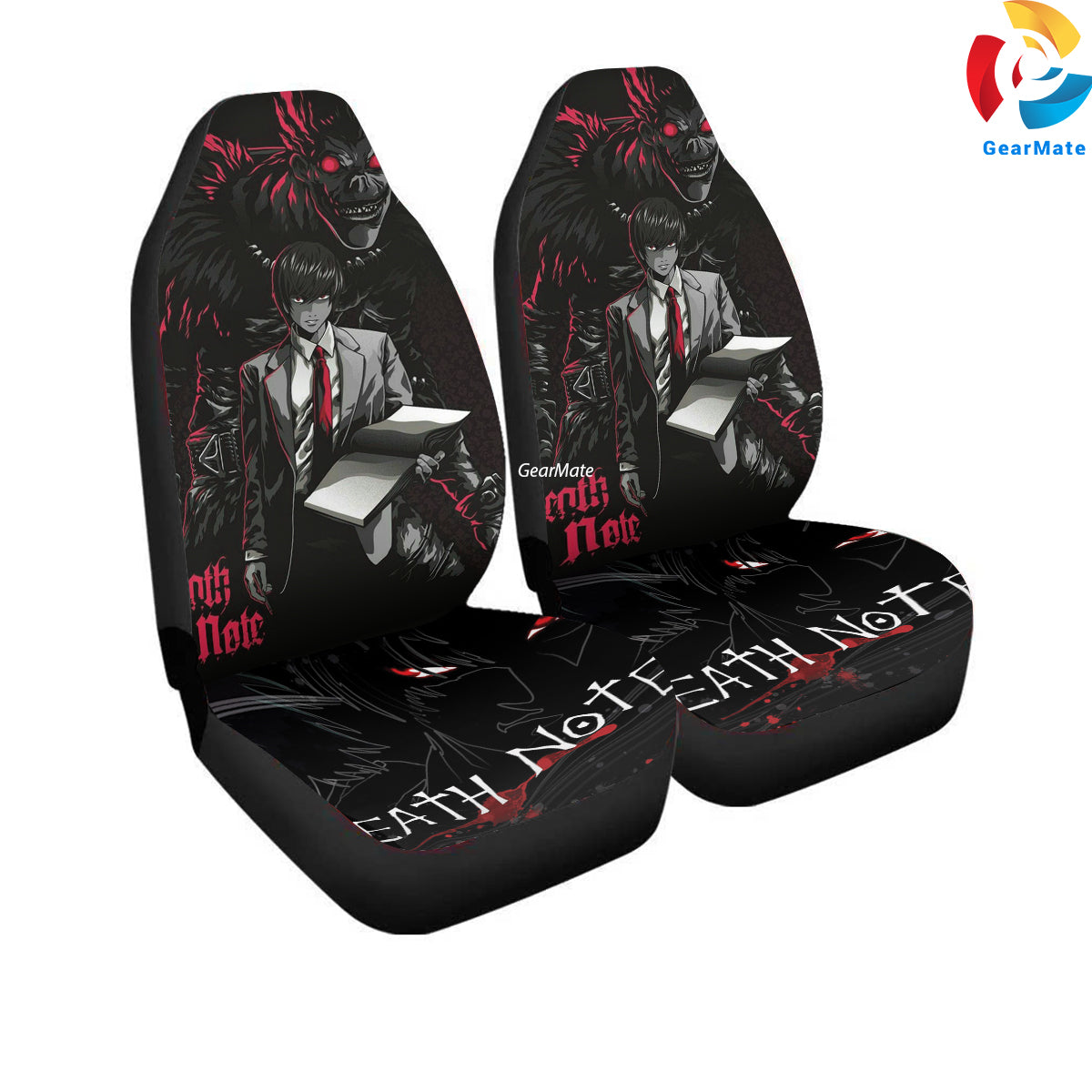 Anime Death Note Lawliet Ryuk Car Seat Covers – High Quality Graphic and Polar Fleece Protector Set