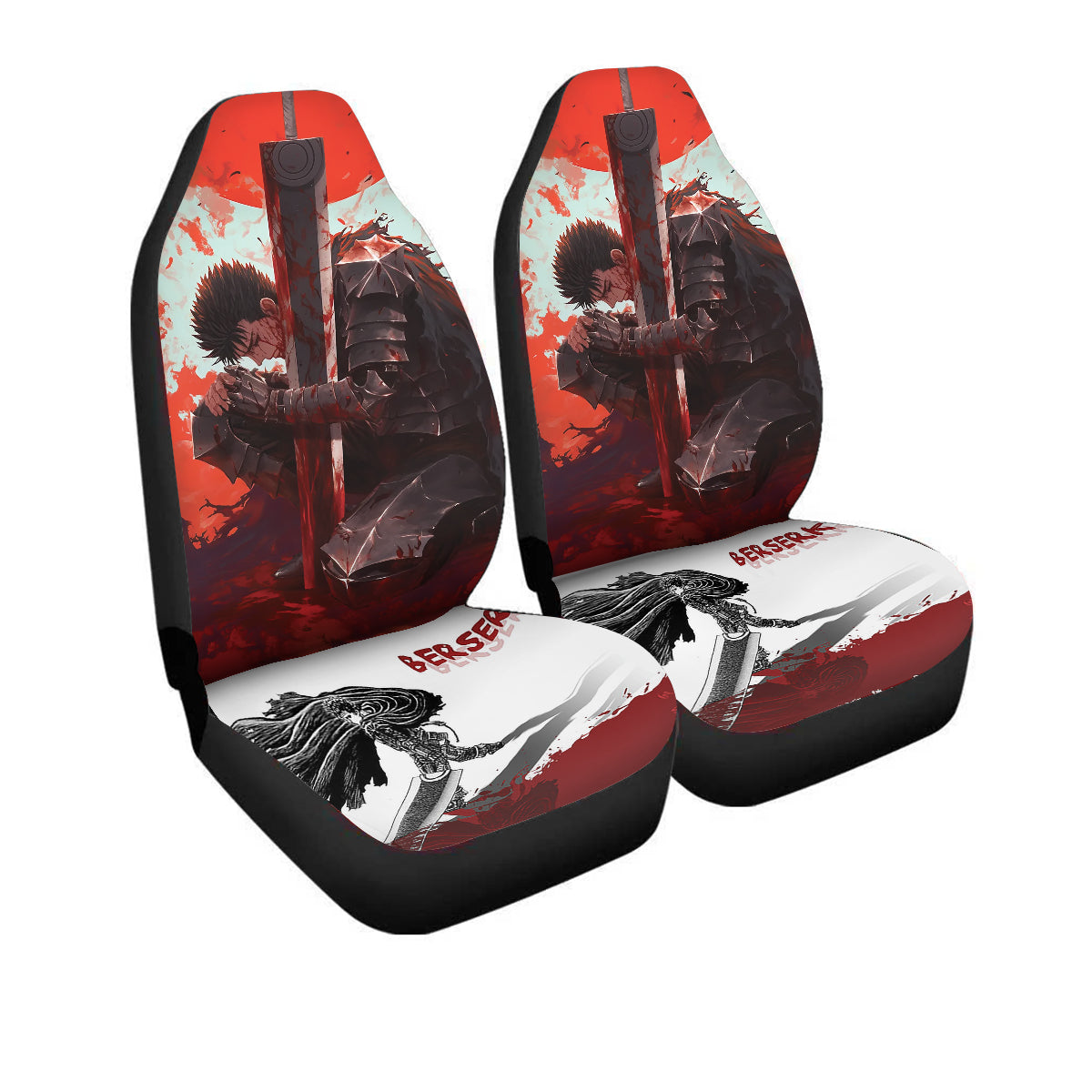 Berserk The Warrior Car Seat Covers – High Quality Graphic and Polar Fleece Protector Set