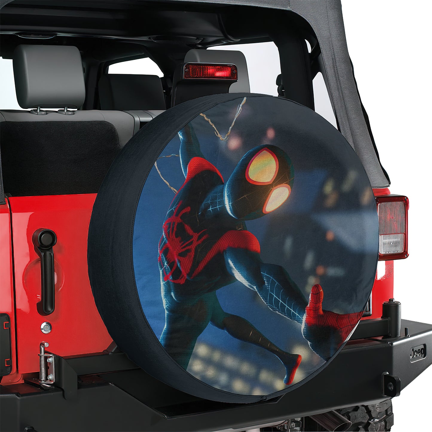 Miles Morales Spider-Verse Spare Tire Cover – Premium Waterproof UV Resistant Protector