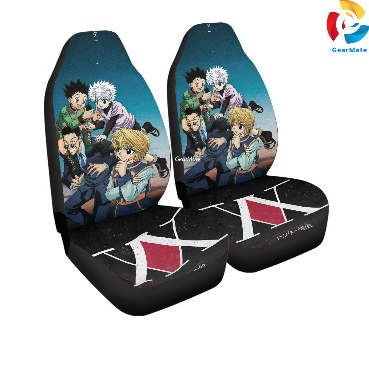 Hunter X Hunter Friends Car Seat Covers – High Quality Graphic and Polar Fleece Protector Set