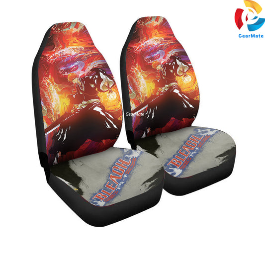 Kurosaki Bleach Background Car Seat Covers – High Quality Graphic and Polar Fleece Protector Set