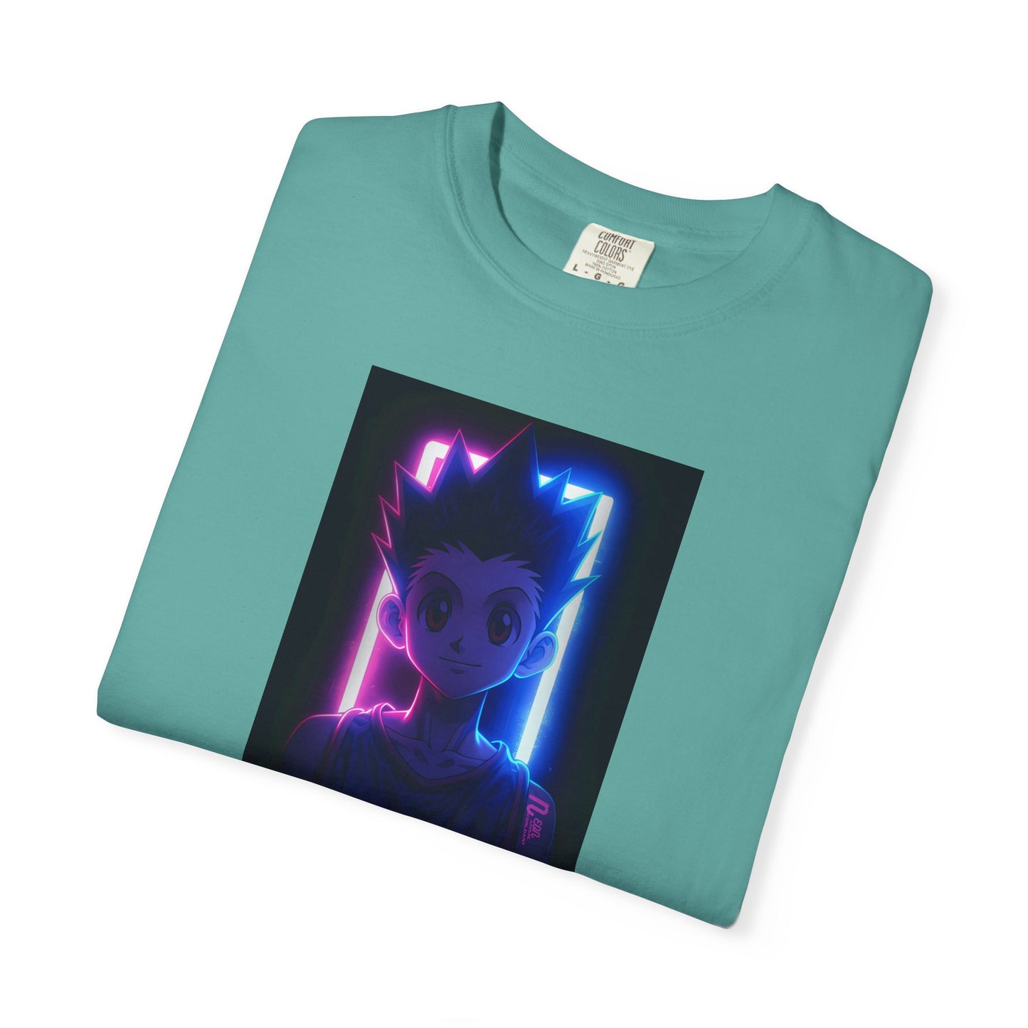Hunter x Hunter Neon Art Garment-Dyed T-Shirt – Premium Cotton Tee for Customization