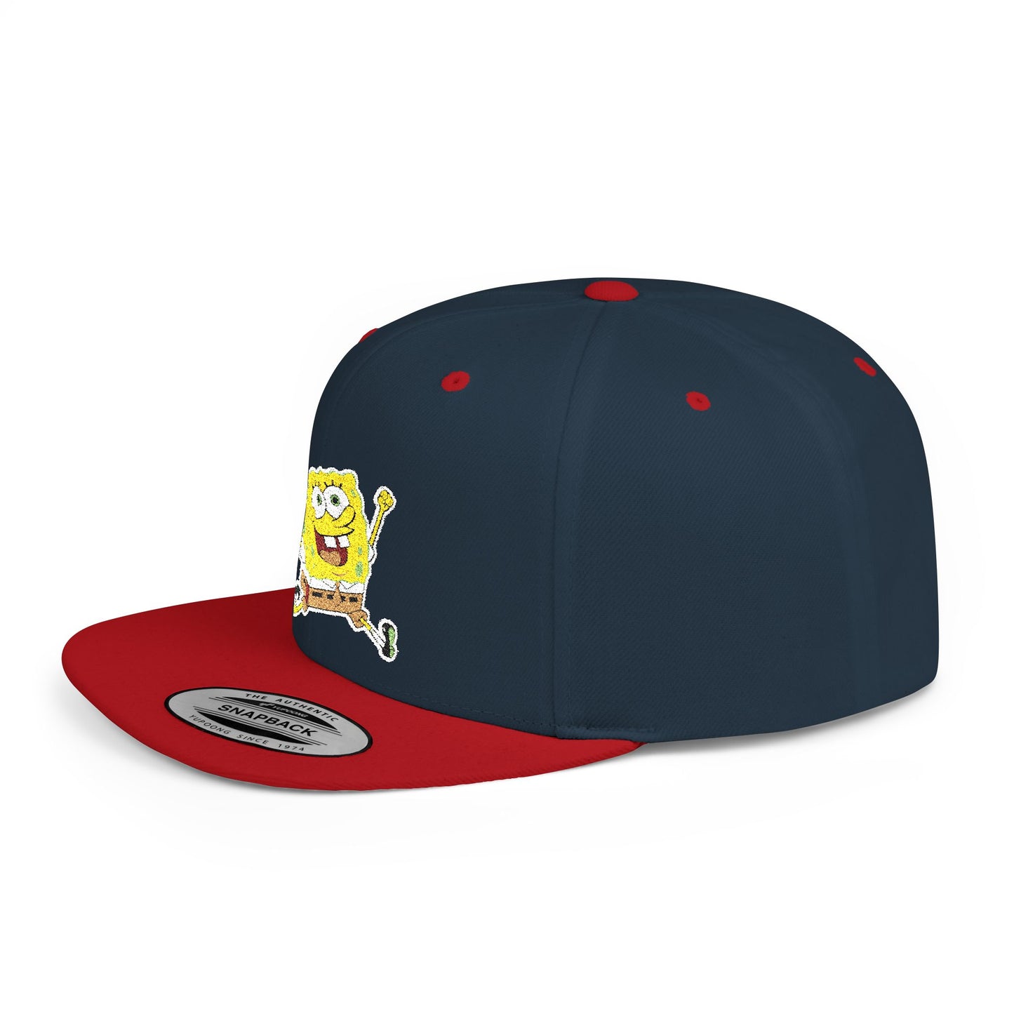 SpongeBob SquarePants Himself Flat Bill Snapback – Lightweight, Custom Fit, Premium Quality
