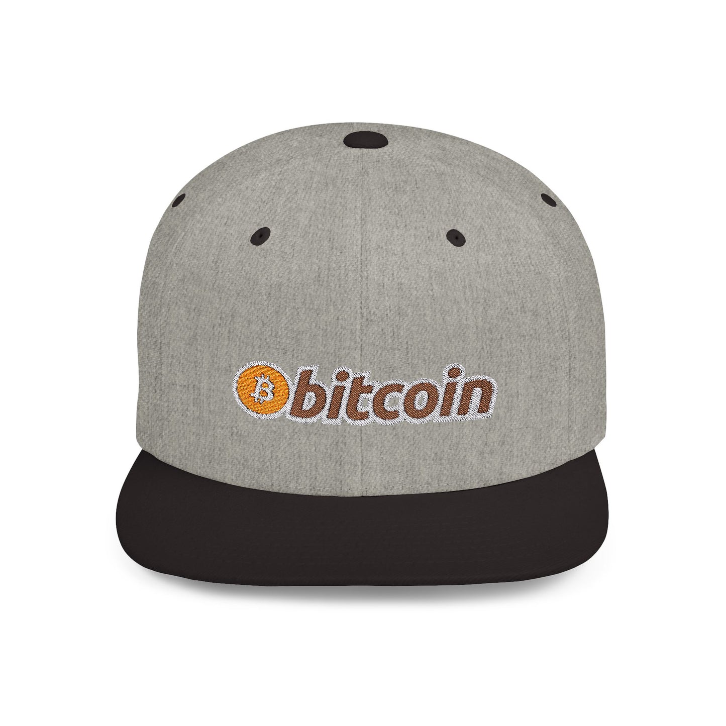 Bitcoin Flat Bill Snapback – Lightweight, Custom Fit, Premium Quality