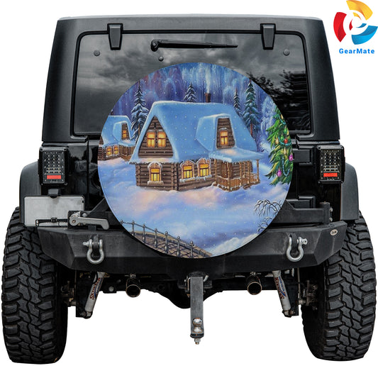 Merry Christmas 2024 Christmas Lights Spare Tire Cover – Premium Waterproof UV Resistant Protector