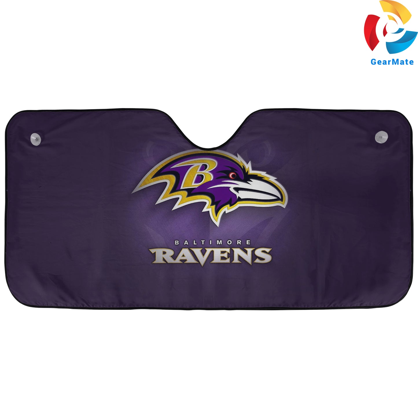 Baltimore Ravens NFL Football Purple Reflective Car Sunshade – Premium Heat & UV Protection, Universal Fit