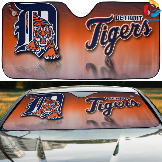 Detroit Tigers MLB Baseball Fans Ready Reflective Car Sunshade – Premium Heat & UV Protection, Universal Fit