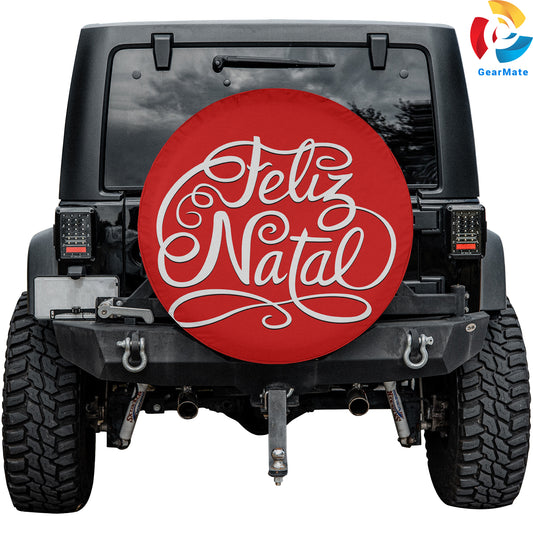 Merry Christmas Feliz Navidaz Spare Tire Cover – Premium Waterproof UV Resistant Protector