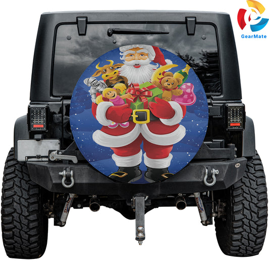 Merry Christmas 2024 Santa Is Coming Decor Spare Tire Cover – Premium Waterproof UV Resistant Protector