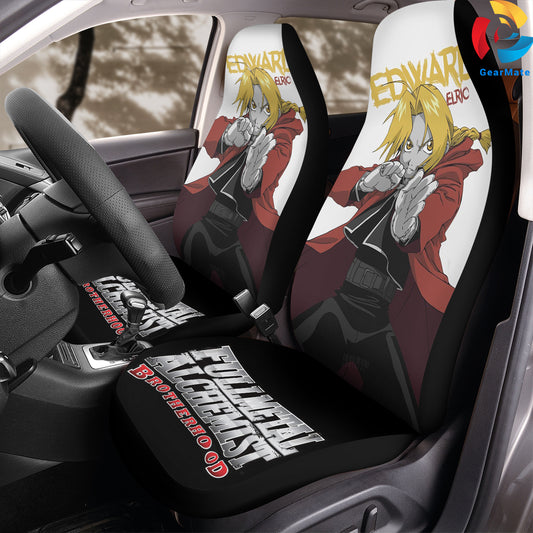 Alchemist Edward Brotherhood Car Seat Covers – High Quality Graphic and Polar Fleece Protector Set