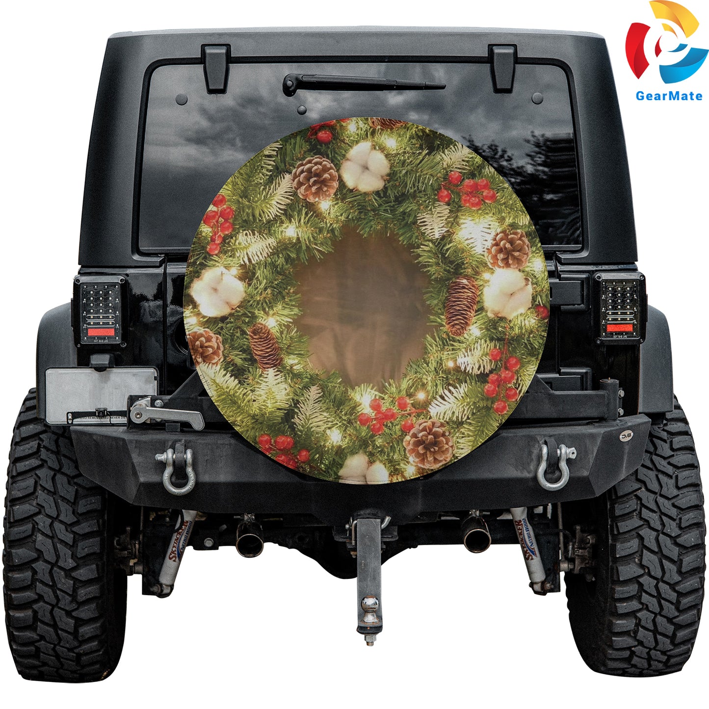 Merry Christmas 2024 Front Door Decor Spare Tire Cover – Premium Waterproof UV Resistant Protector