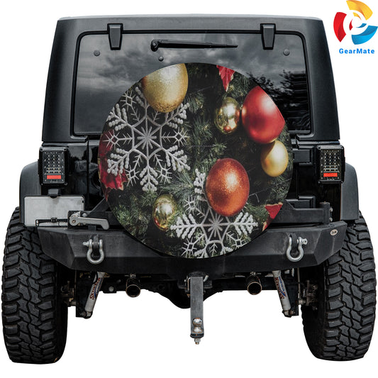 Merry Christmas 2024 Christmas Decoration Spare Tire Cover – Premium Waterproof UV Resistant Protector