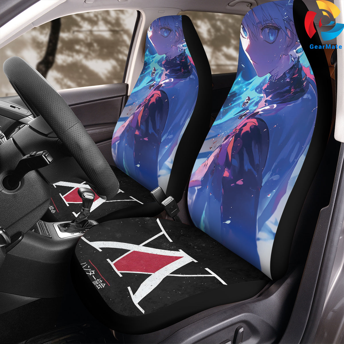 Hunter X Hunter Cool Killua Car Seat Covers – High Quality Graphic and Polar Fleece Protector Set