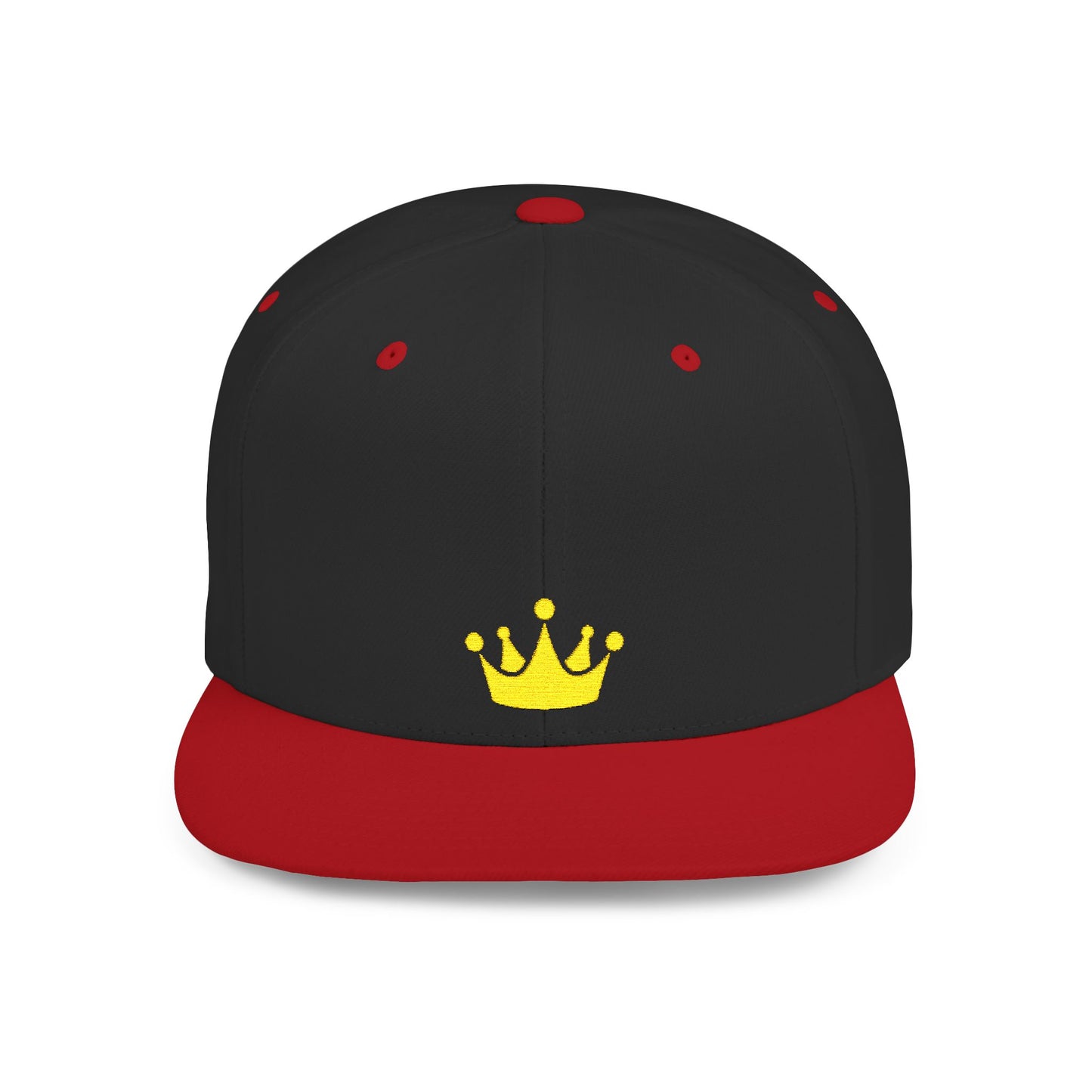 Icons Embroidered Crown Flat Bill Snapback – Lightweight, Custom Fit, Premium Quality