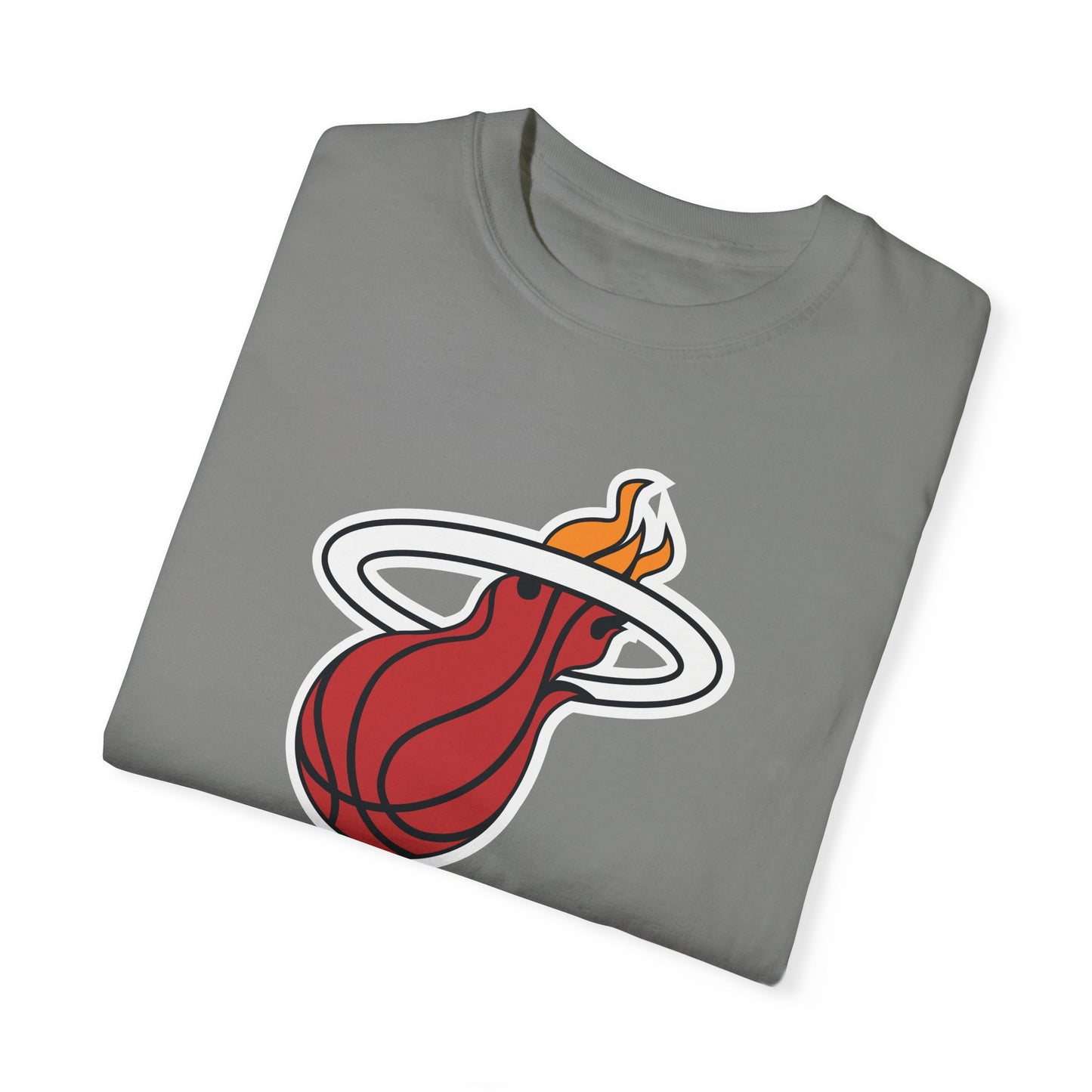 Miami Heat Street Ball Style Garment-Dyed T-Shirt – Premium Cotton Tee for Customization