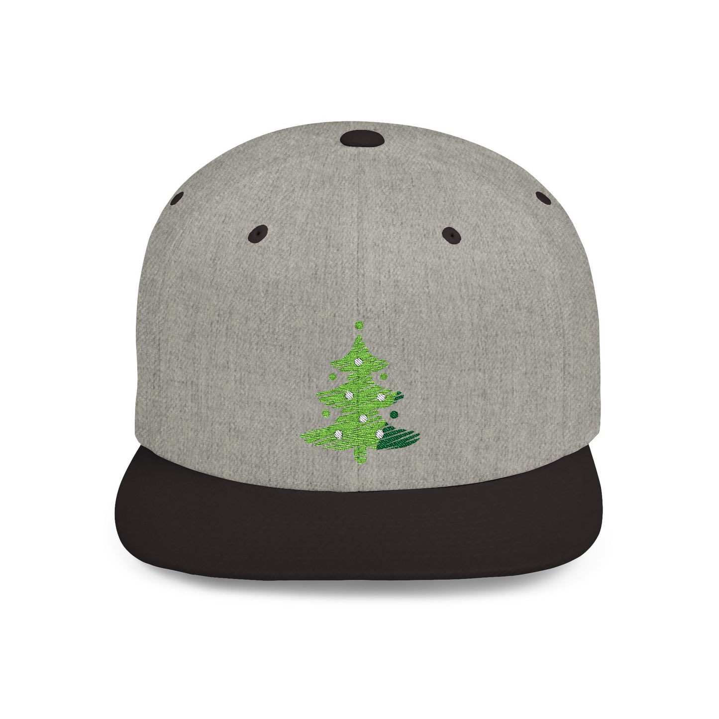 Christmas Tree Holiday Decor Flat Bill Snapback – Lightweight, Custom Fit, Premium Quality