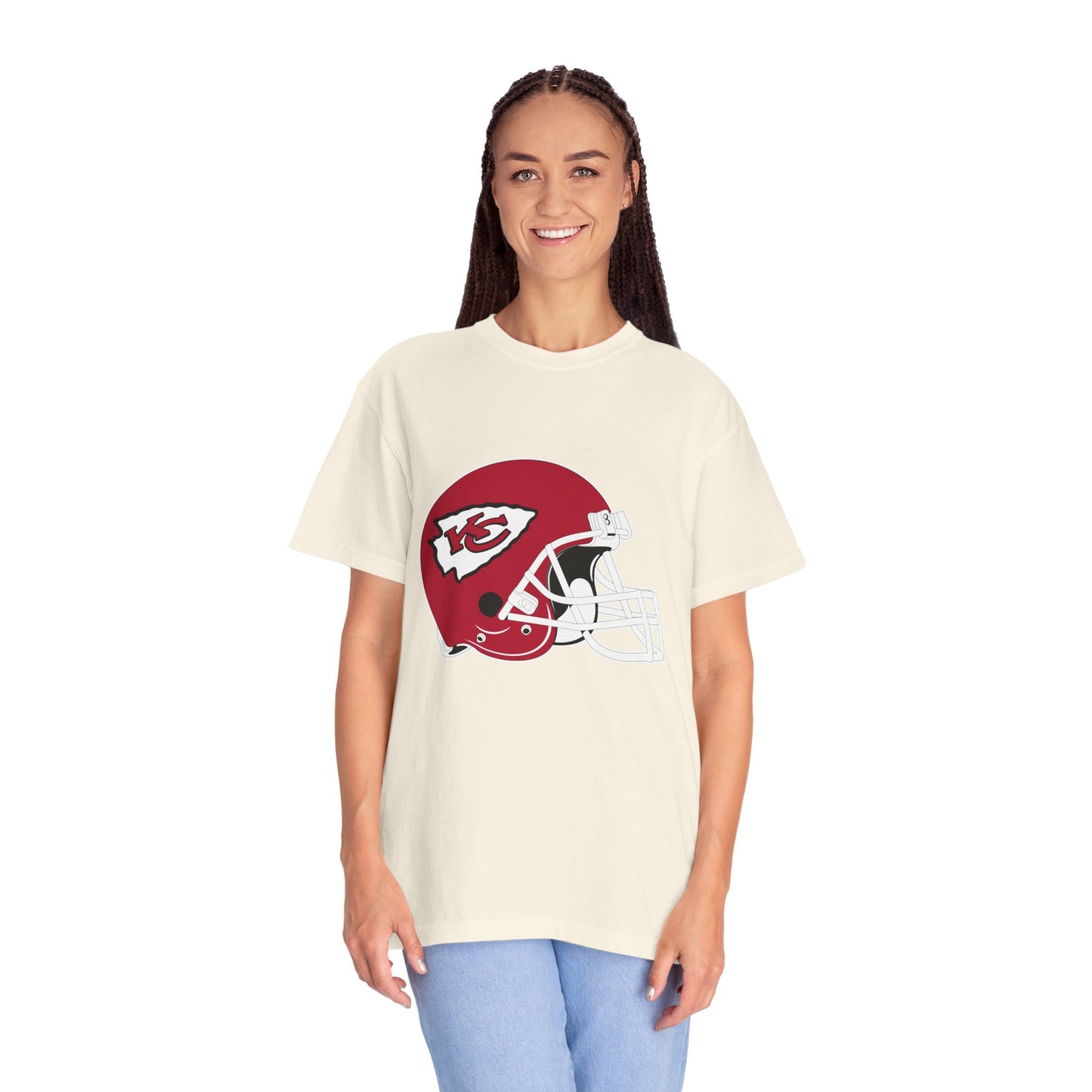 Kansas City Chiefs Football Fans Garment-Dyed T-Shirt – Premium Cotton Tee for Customization