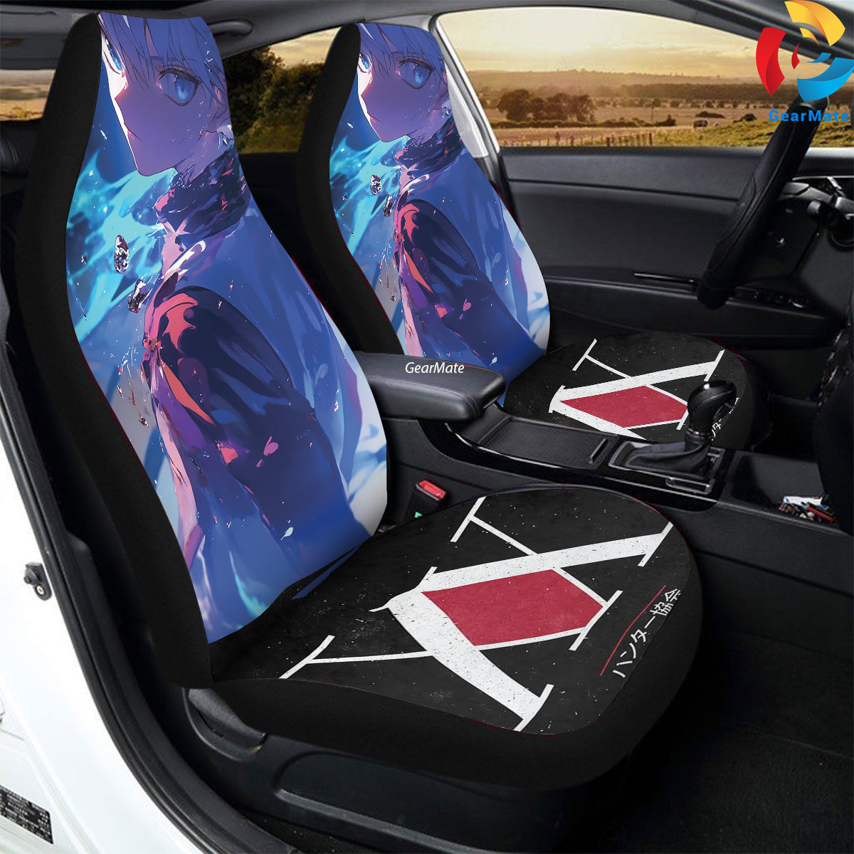 Hunter X Hunter Cool Killua Car Seat Covers – High Quality Graphic and Polar Fleece Protector Set