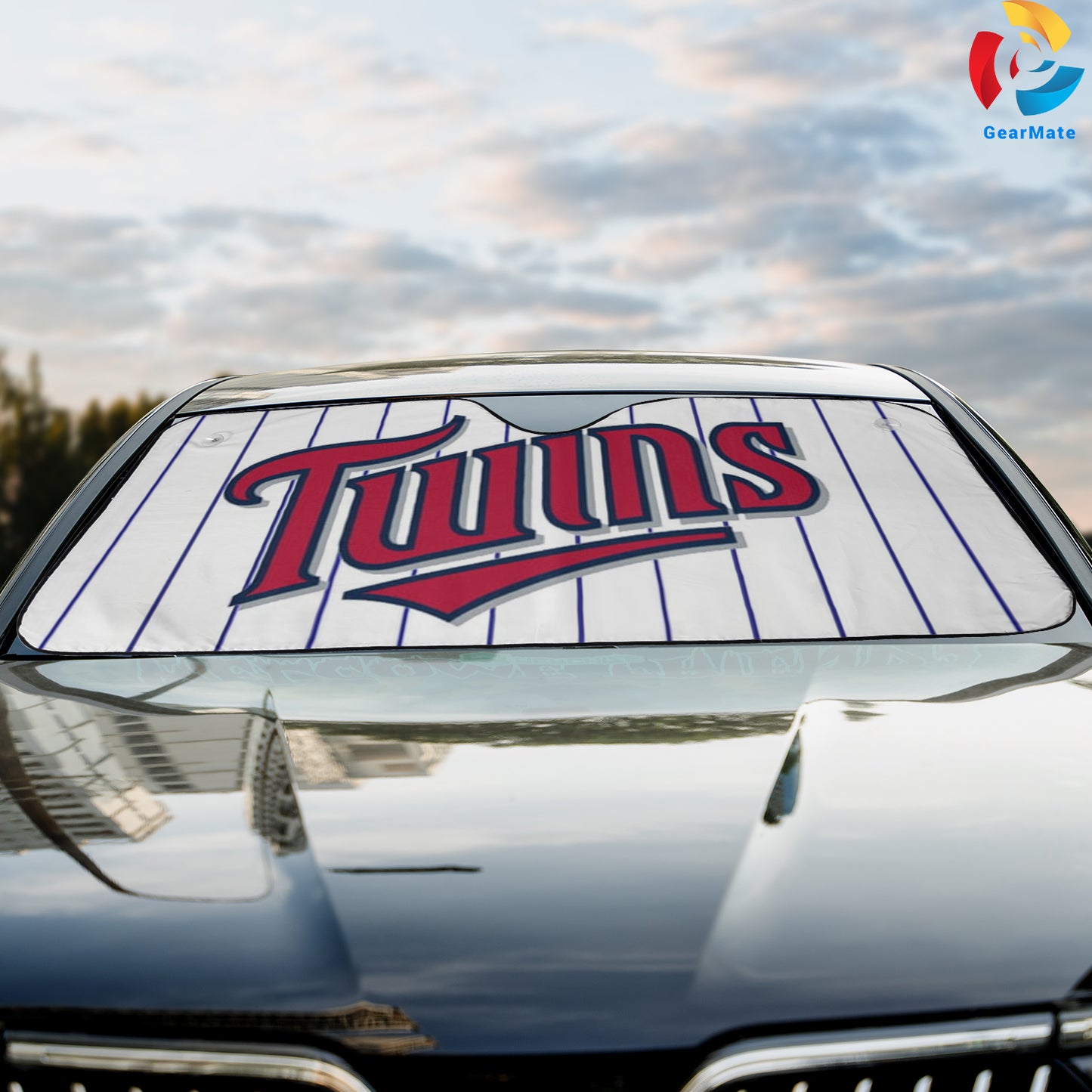 Minnesota Twins MLB Baseball Team Jersey Reflective Car Sunshade – Premium Heat & UV Protection, Universal Fit