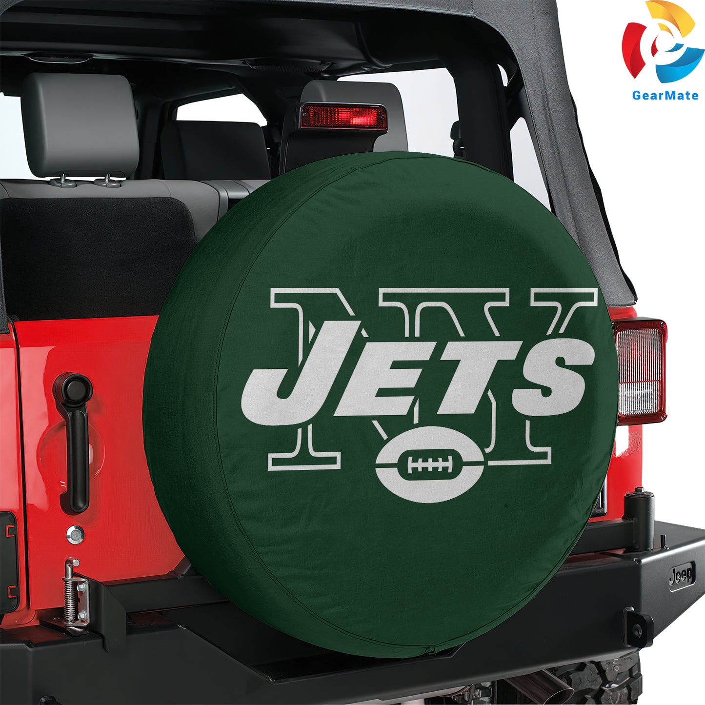 New York Jets Nation Spare Tire Cover – Premium Waterproof UV-Resistant Protector