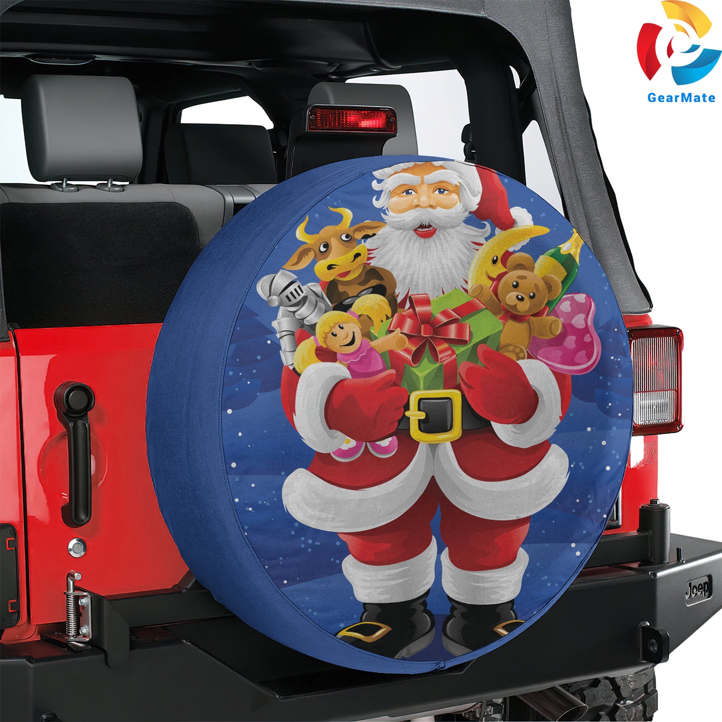 Merry Christmas 2024 Santa Is Coming Decor Spare Tire Cover – Premium Waterproof UV Resistant Protector