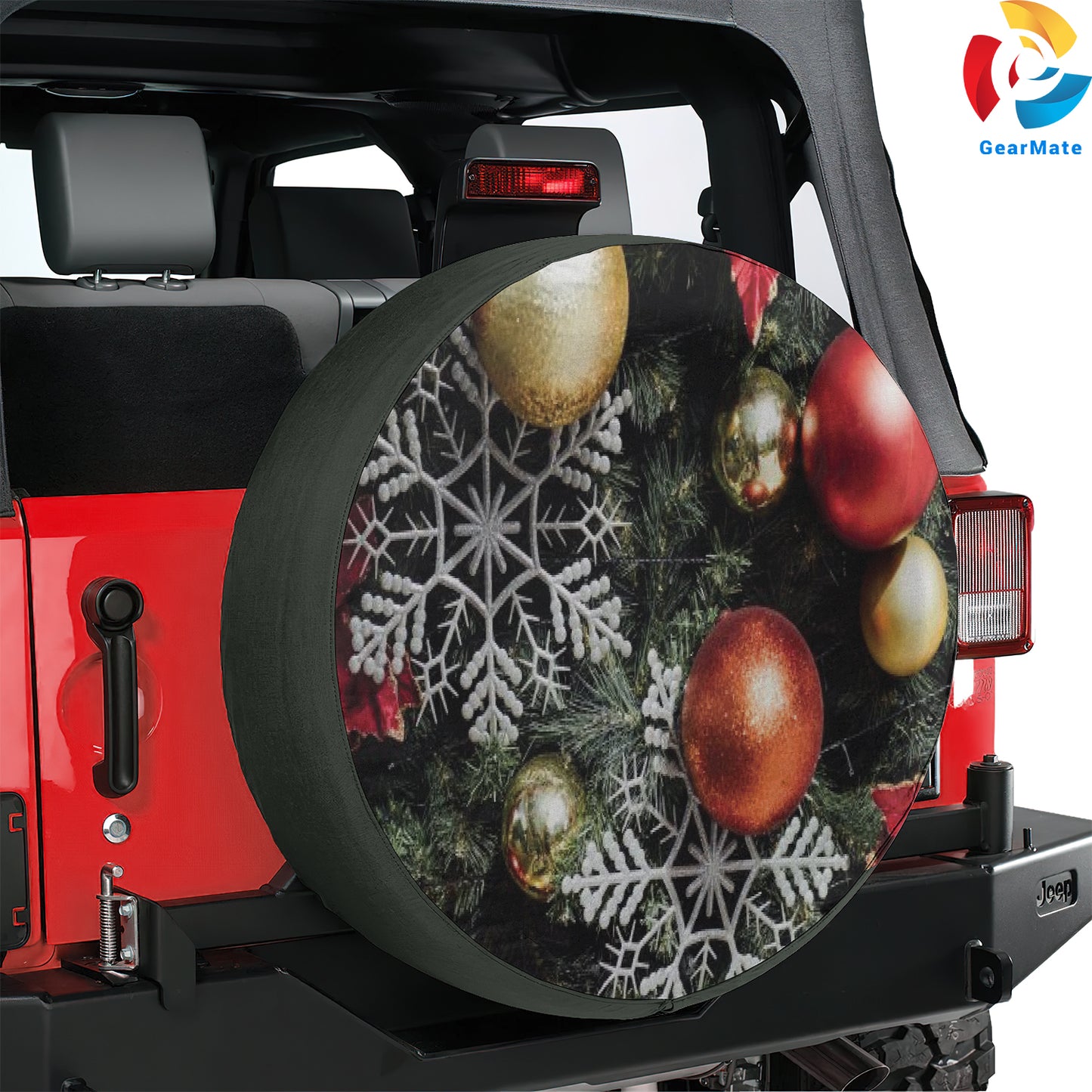 Merry Christmas 2024 Christmas Decoration Spare Tire Cover – Premium Waterproof UV Resistant Protector