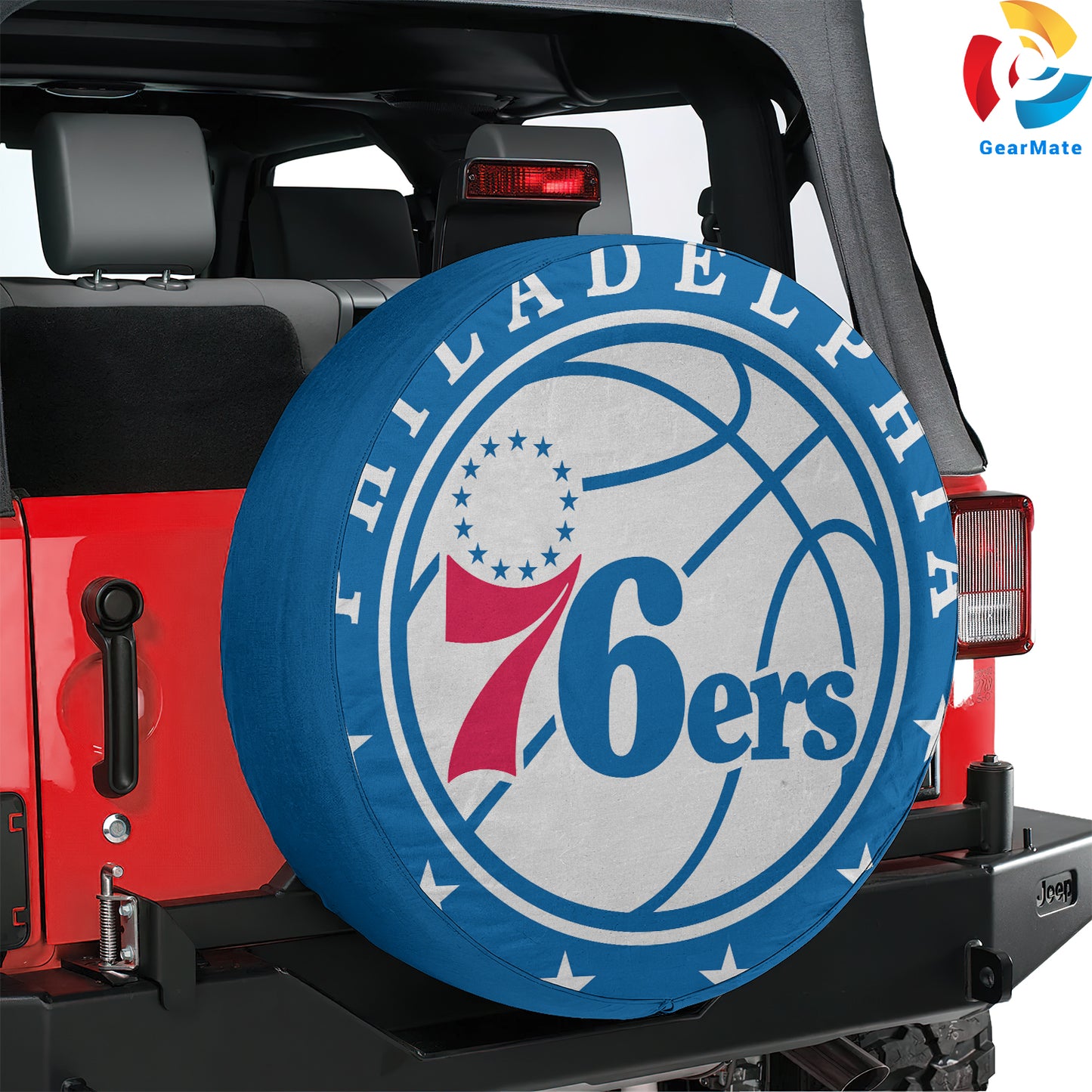 Philadelphia 76ers NBA Fan Nation Spare Tire Cover – Premium Waterproof UV-Resistant Protector