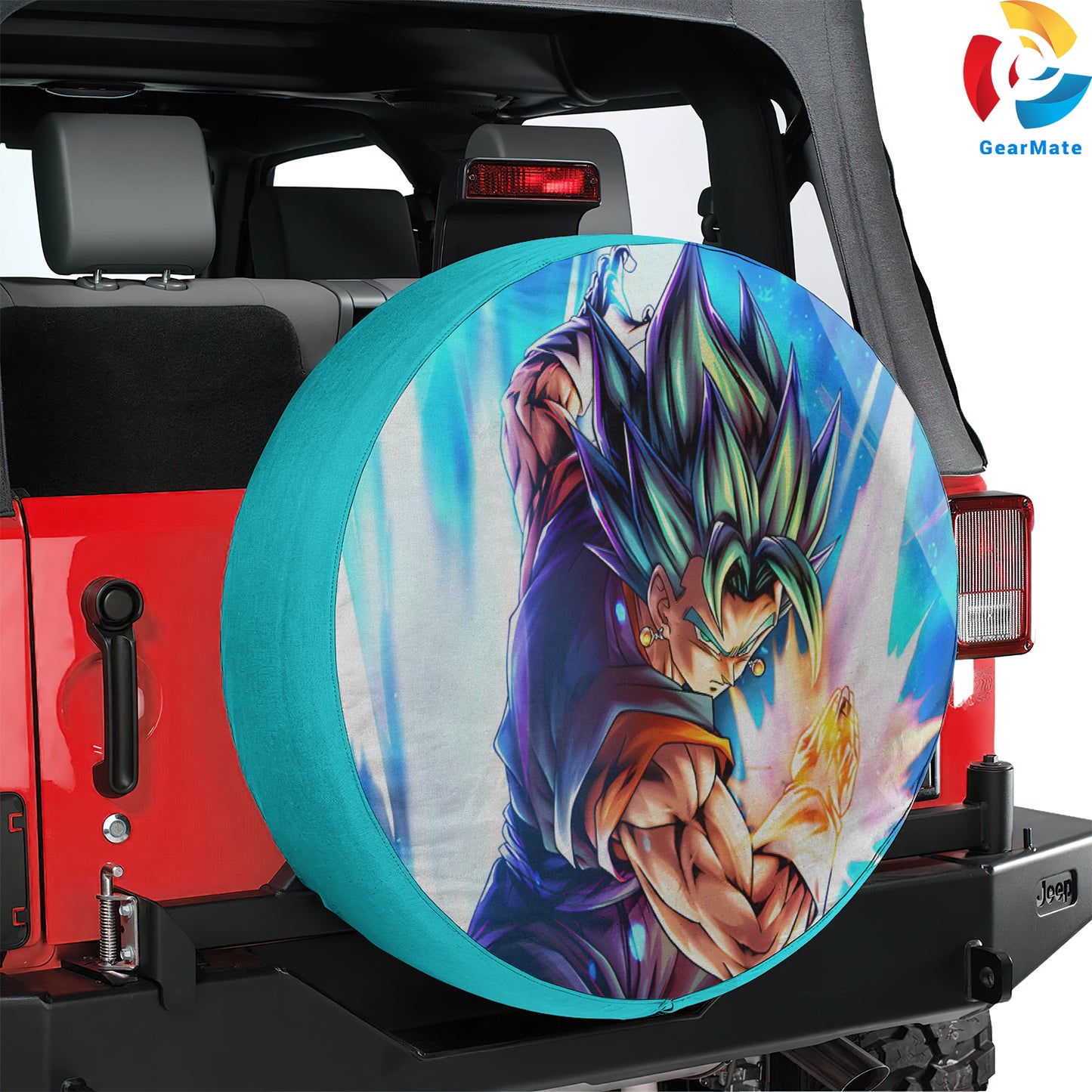 Vegito Super Saiyan God Spare Tire Cover – Premium Waterproof UV-Resistant Protector