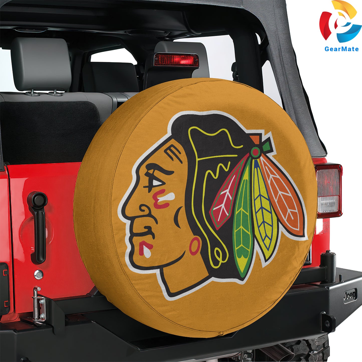 Chicago Blackhawks NHL Hockey Season Spare Tire Cover – Premium Waterproof UV-Resistant Protector